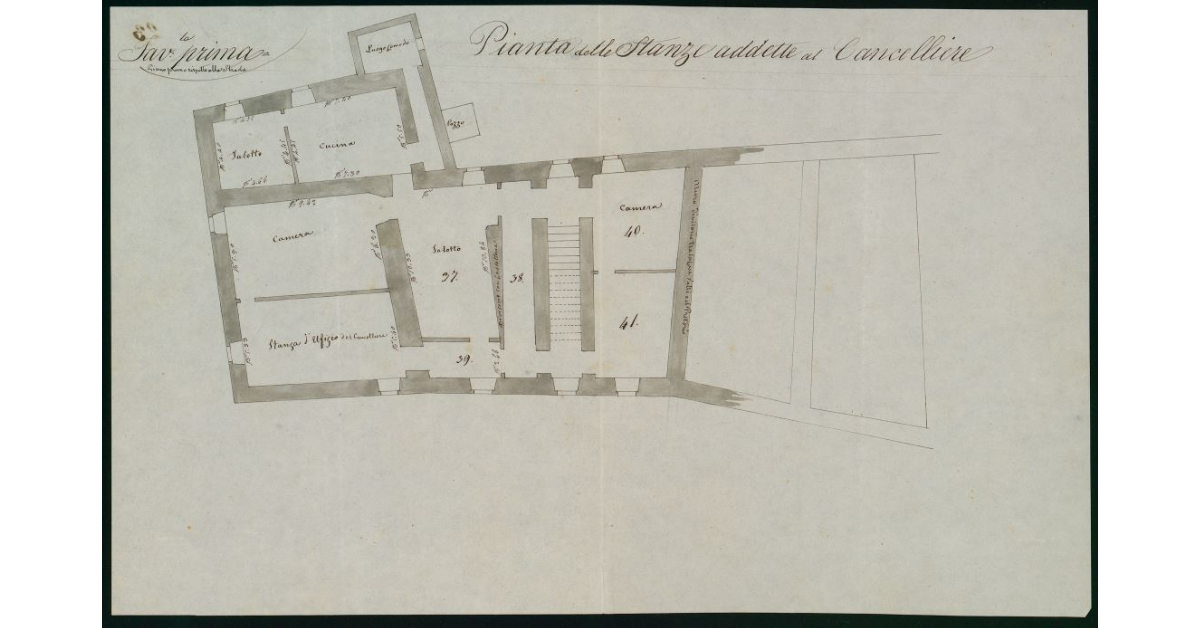 Pianta delle Stanze addette al Cancelliere