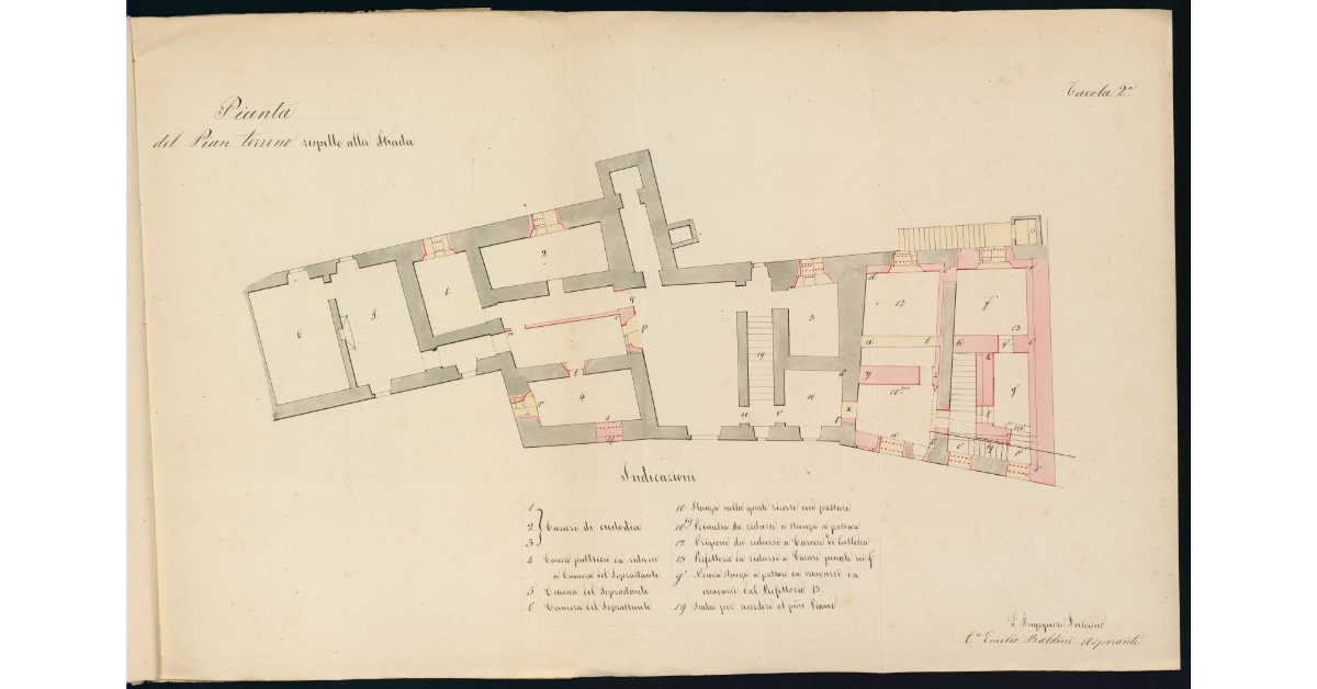 Pianta del Pian terreno rispetto alla Strada