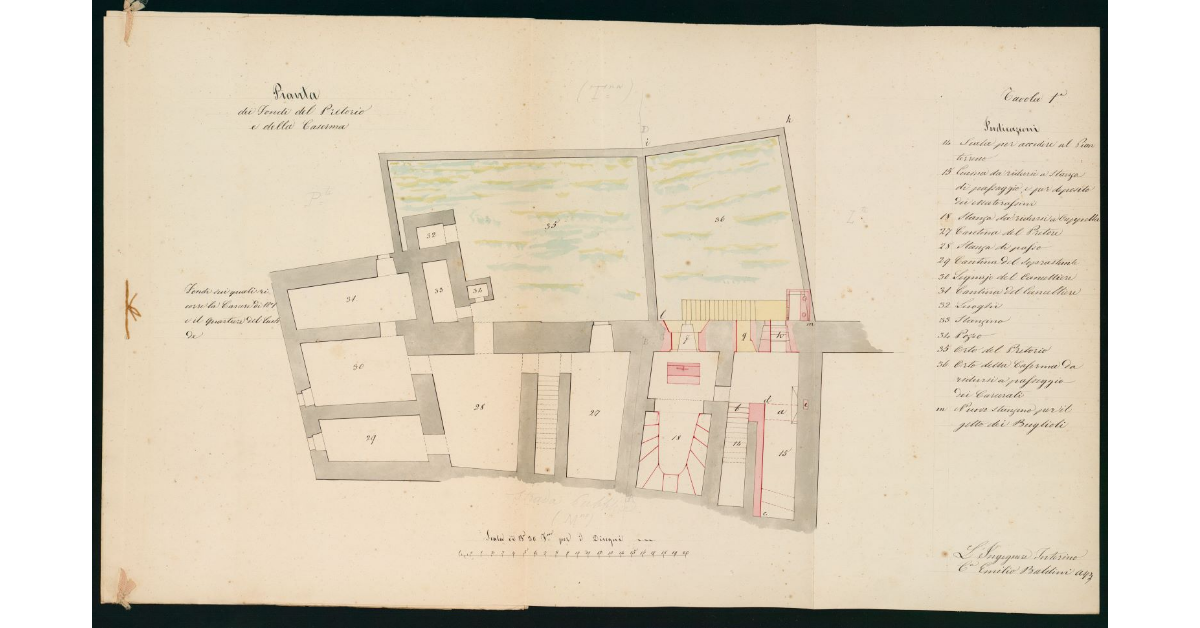 Pianta dei Fondi del Pretorio e della Caserma