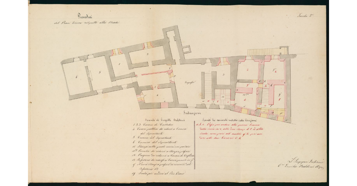 Pianta del Pian terreno rispetto alla Strada