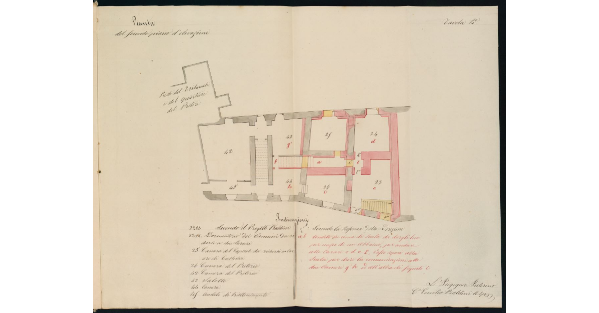 Pianta del secondo piano d'elevazione