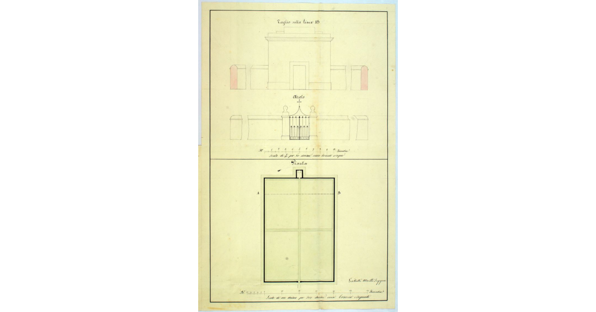[Pianta e alzato del nuovo cimitero della città di Grosseto]