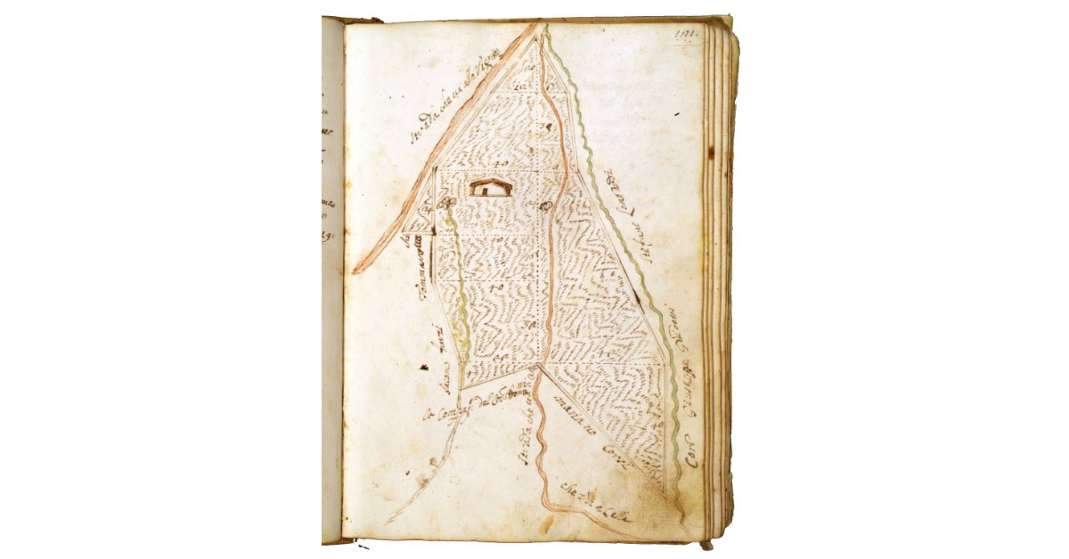 [Appezzamento con capanna posto in contrada "Piaggia Franciosa"]