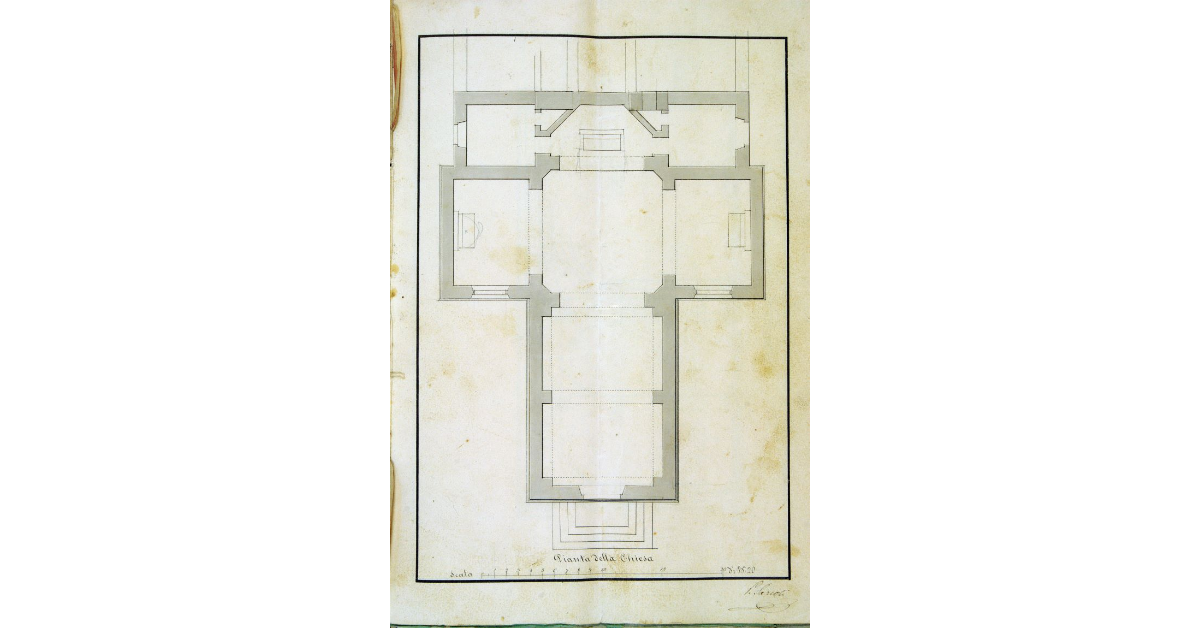 [Pianta della nuova chiesa parrocchiale del Cerreto]