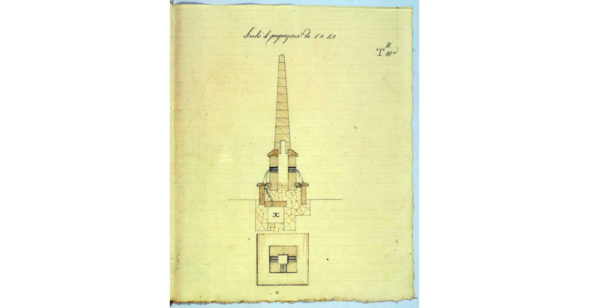 [Alzato e pianta della cisterna della fonte di Tirli]