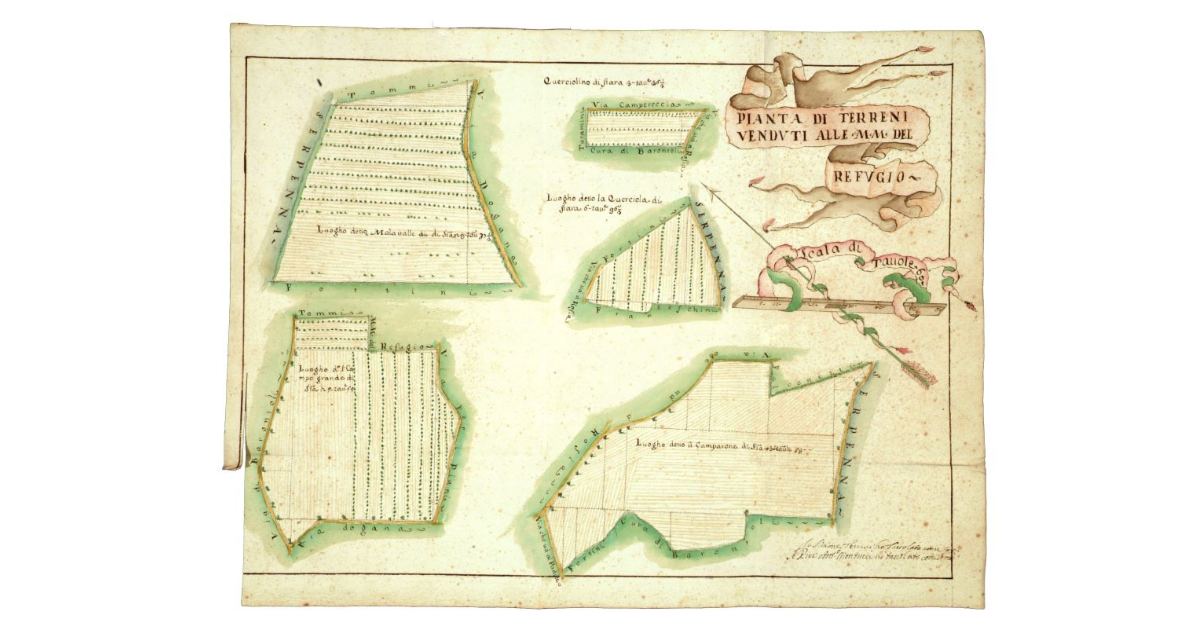 Pianta dei terreni venduti alle M. M. del Refugio