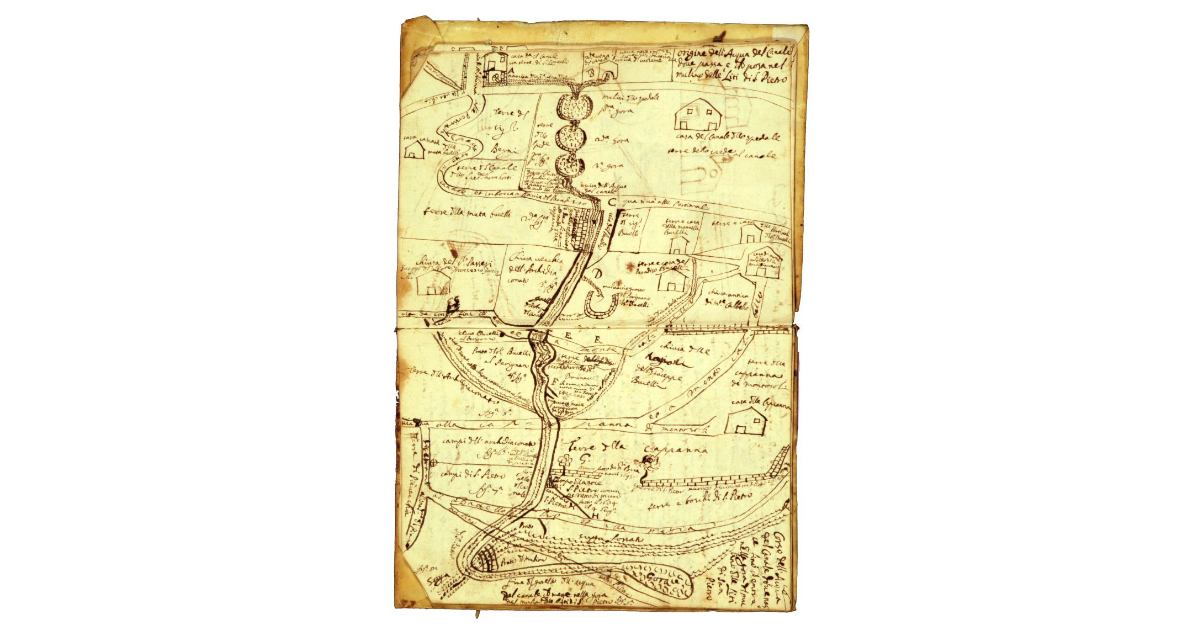 [Canalizzazione delle acque presso il mulino ''delle Liti di San Pietro'']