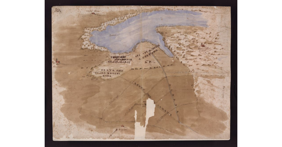 [Pianta di una parte del padule di Fucecchio e sue adiacenze]