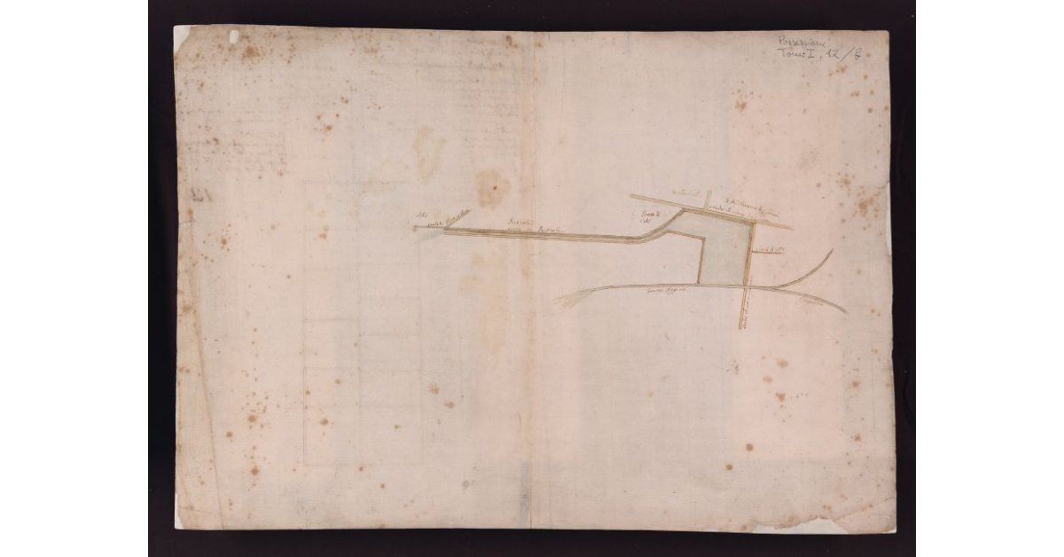 [Pianta di alcuni fossi compresi nella fattoria dei Paglieti]