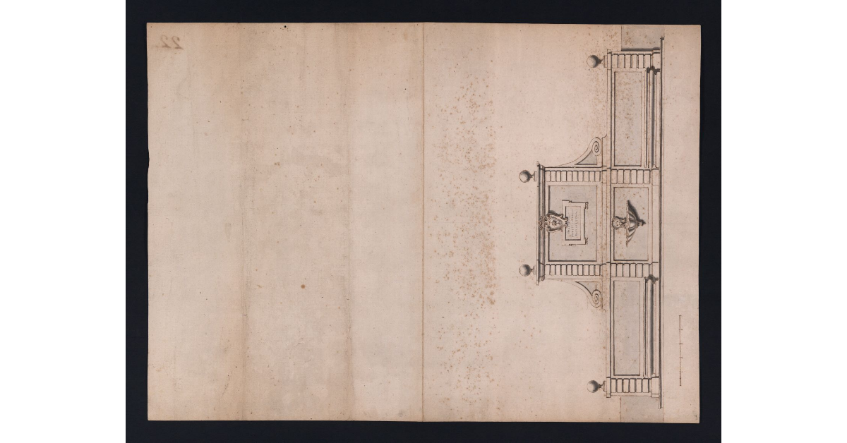 [Studio architettonico di una fontana monumentale]