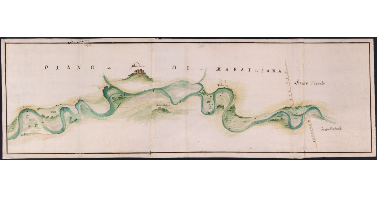 [Corso del fiume Albegna nella Tenuta della Marsiliana]