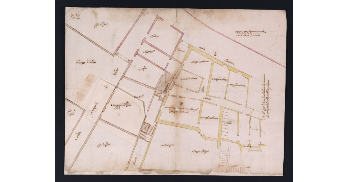 [Pianta di una porzione del ghetto di Siena]