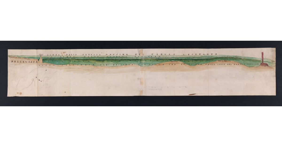 [Profilo del padule di Fucecchio dall'argine di riparo fino alla calla del ponte a Cappiano]