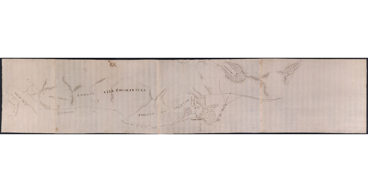 [Pianta dell'area a confine con la comunità di Lorenzana]