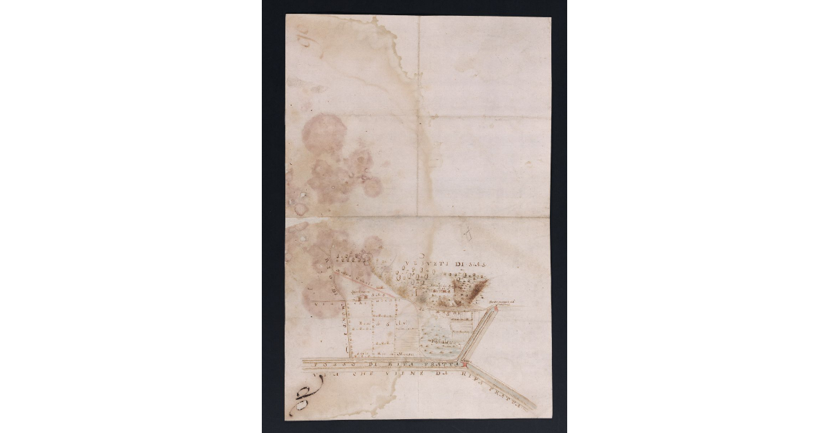 [Pianta dei terreni lungo il fosso di Ripafratta]