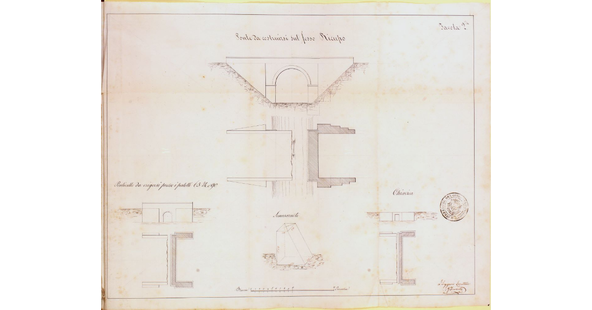 Ponte da costruirsi sul fosso Ricupo