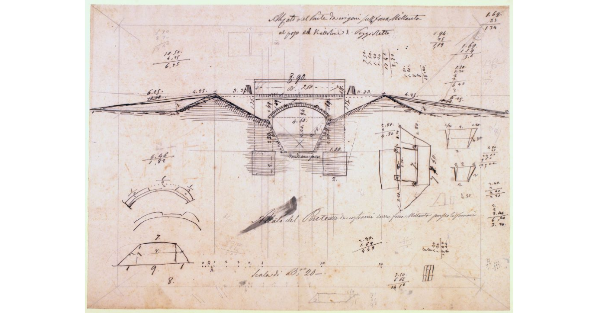 Alzato del Ponte da erigersi sul Fosso Millanta al passo del viottolone di Poggialetto