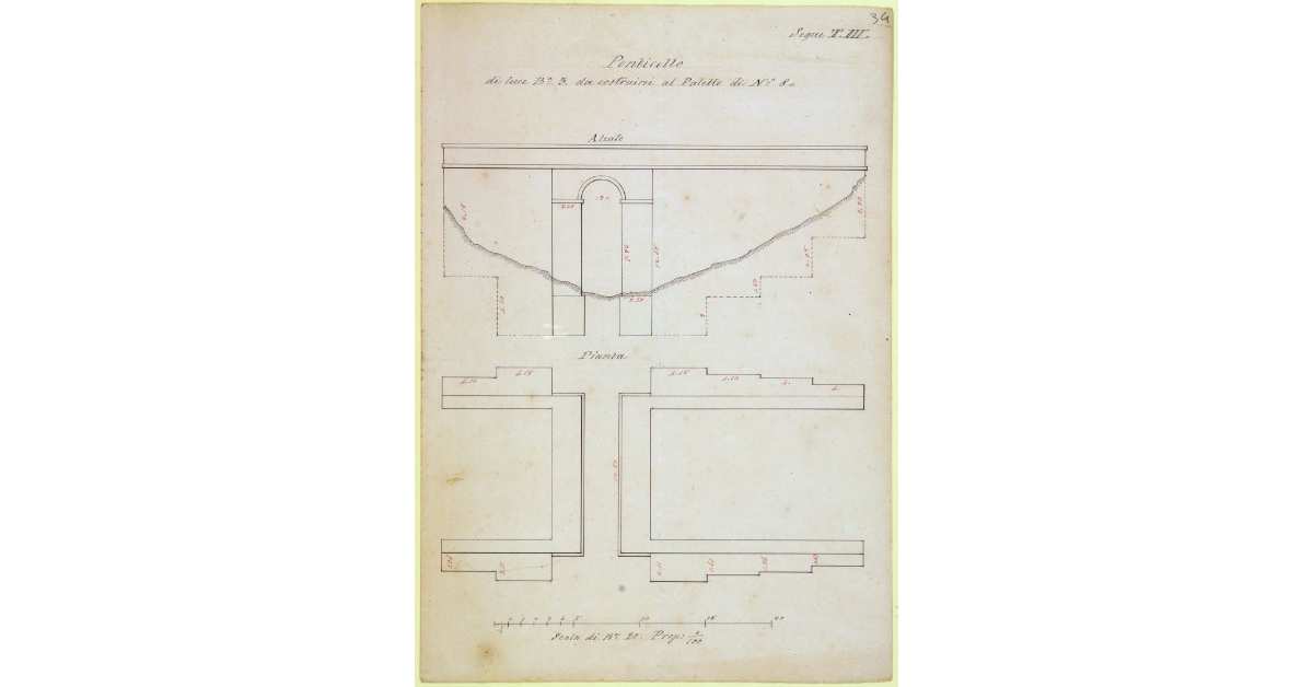 Ponticello di luce B. 3 da costruirsi al Paletto di N° 8