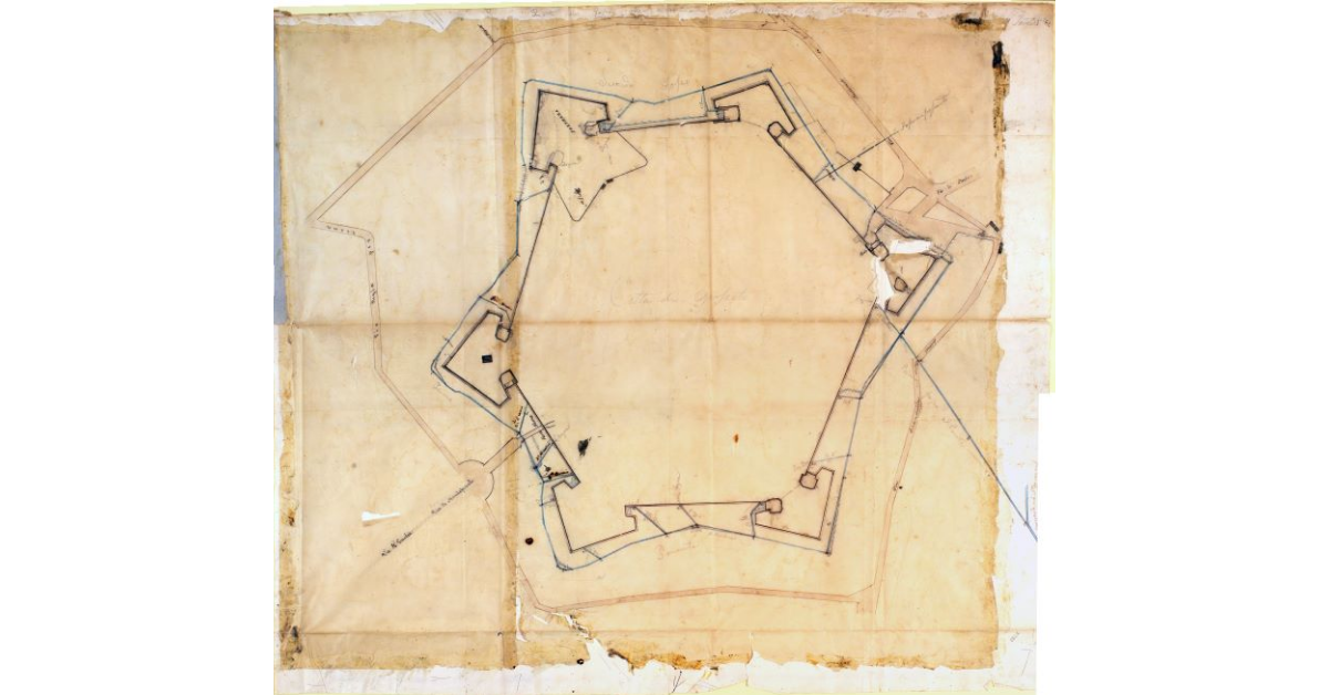 Pianta dei fossi che circondano le mura della Città di Grosseto