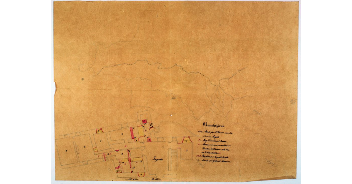 [Pianta delle carceri pretoriali con l'indicazione dei lavori da eseguirsi]