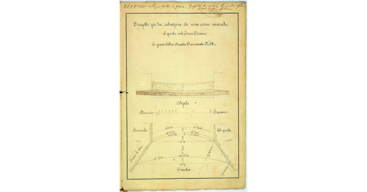 Progetto per la costruzione di una serra murale al ponte sul Fosso Pecora al passo della strada Provinciale N° 26