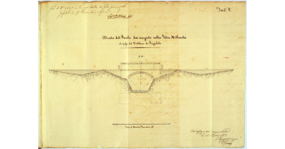 Alzato del Ponte da erigersi sulla Fossa Millanta al passo del Viottolone di Poggialetto