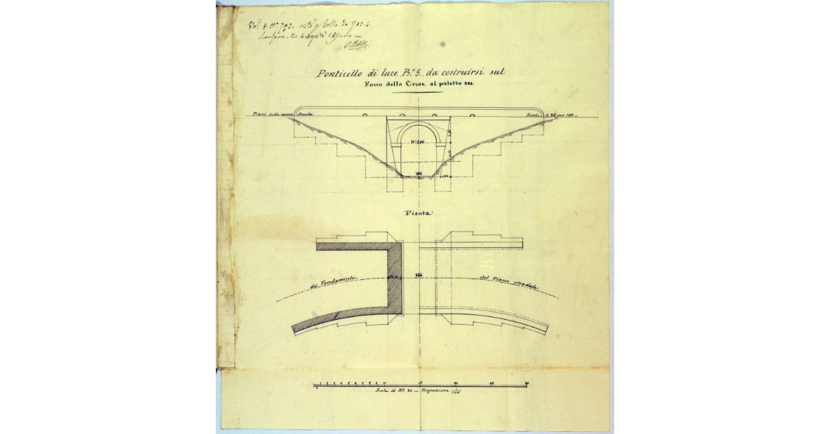 Ponticello di luce di Bª 5 da costruirsi sul Fosso della Croce al Paletto 386