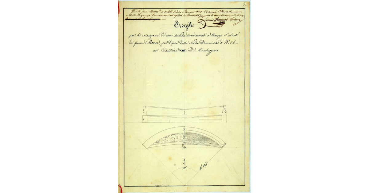 Progetto per la costruzione di una seconda serra murale a traverso l'alveo del fiume Merse, per la difesa della strada Provinciale di N° 26 nel Cantone VIII di Boccheggiano
