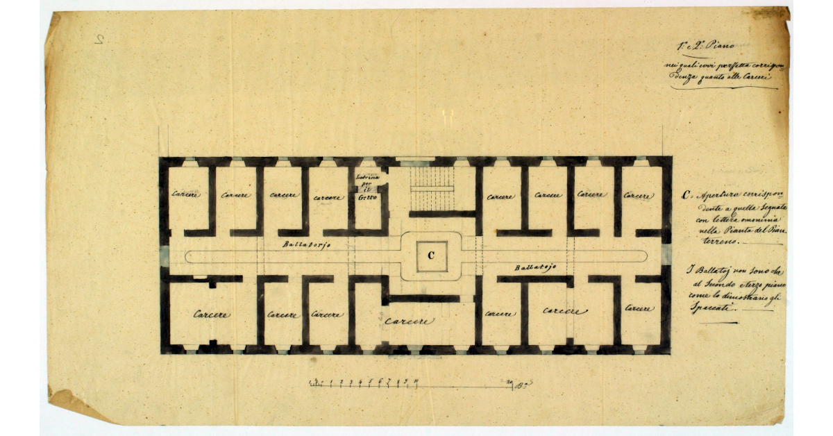 1° e 2° Piano, nei quali evvi perfetta corrispondenza quanto alle Carceri