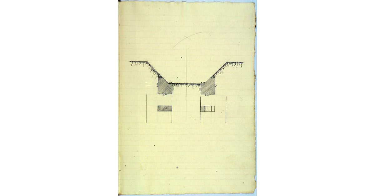 [Pianta e alzato generici del fondo dei fossi dell'agro grossetano]
