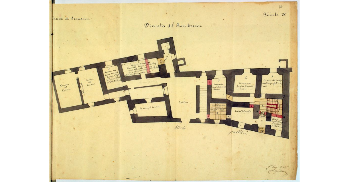 Carceri di Scansano. Pianta del Pian Terreno