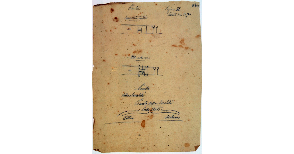 Pianta della località sullo stato antico e moderno