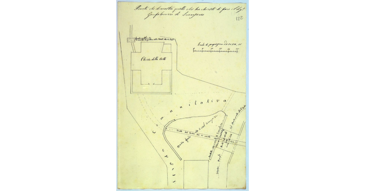 Pianta che dimostra quello che ha chiesto di fare il Sig. Gonfaloniere di Scansano