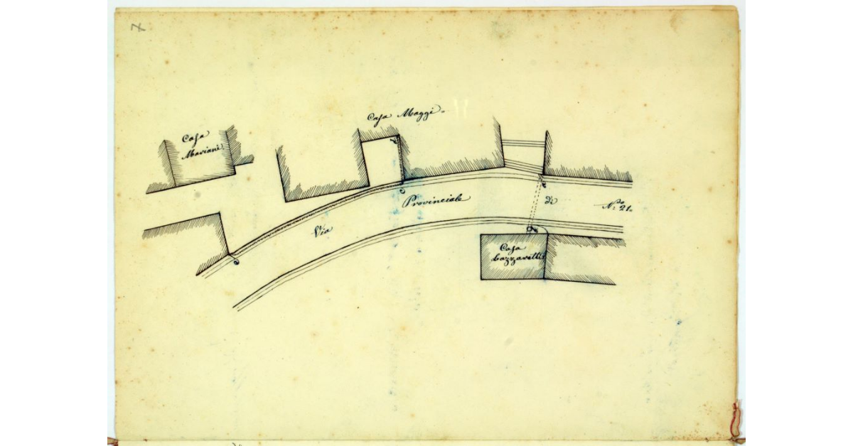 [Pianta di una parte del paese di Castel del piano]