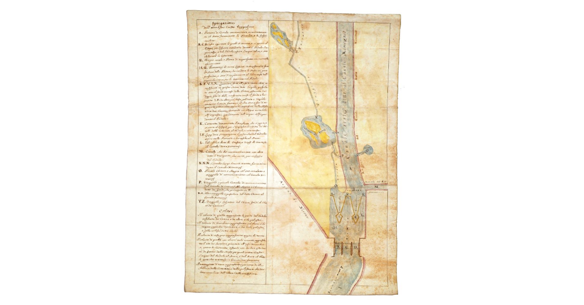 [Mappa del canale Ximenes di Castiglione della Pescaia]