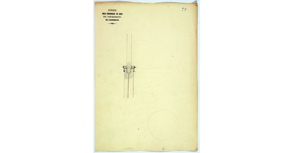[Disegno dell'incastro e rombatura di due pali]