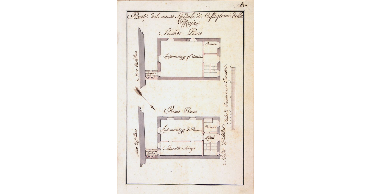 Piante del nuovo Spedale di Castiglioni della Pescaia