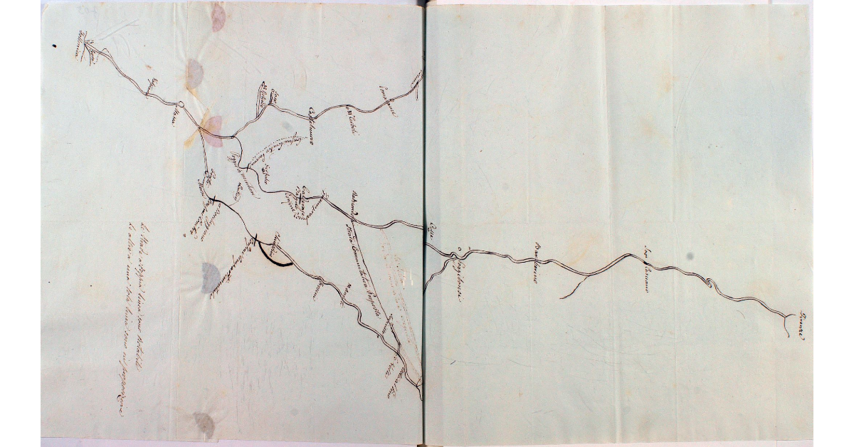 [Pianta della strada provinciale da Poggibonsi a Follonica]