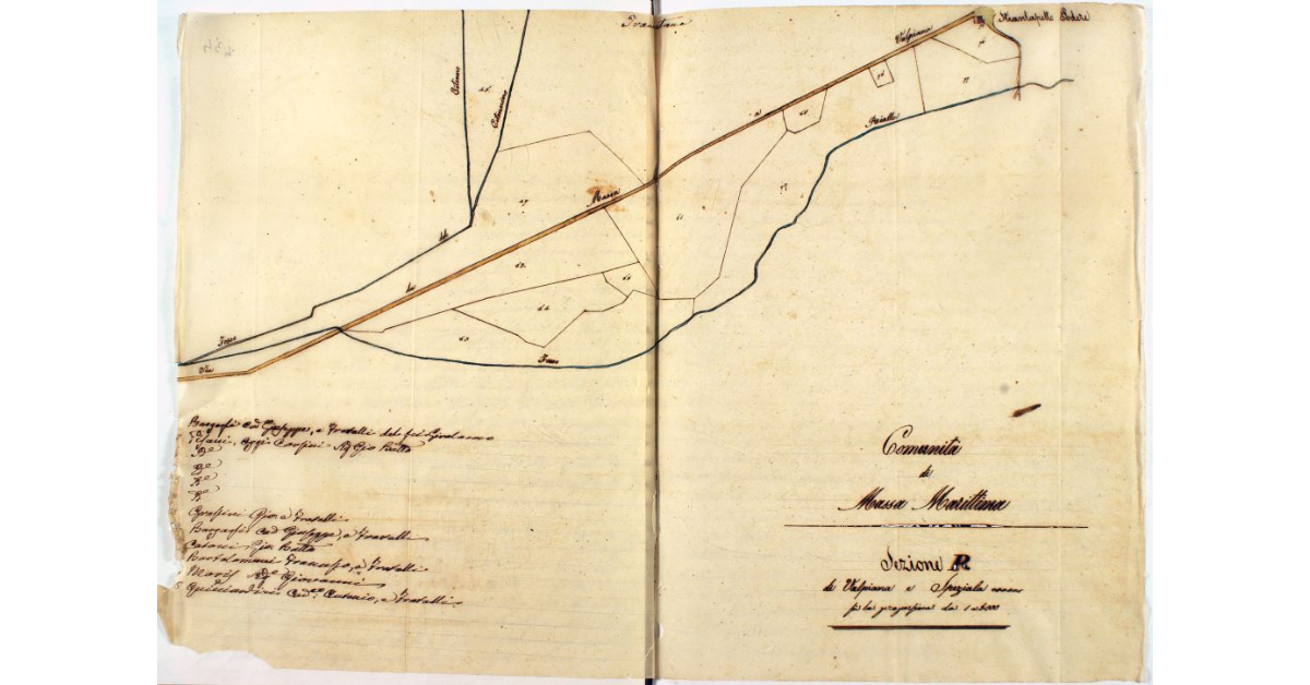 Comunità di Massa Marittima. Sezione R di Valpiana e Speziala sù la proporzione da 1 a 5000
