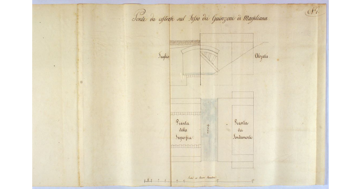 Ponte da costruirsi sul Fosso dei Guinzoni di Marsiliana