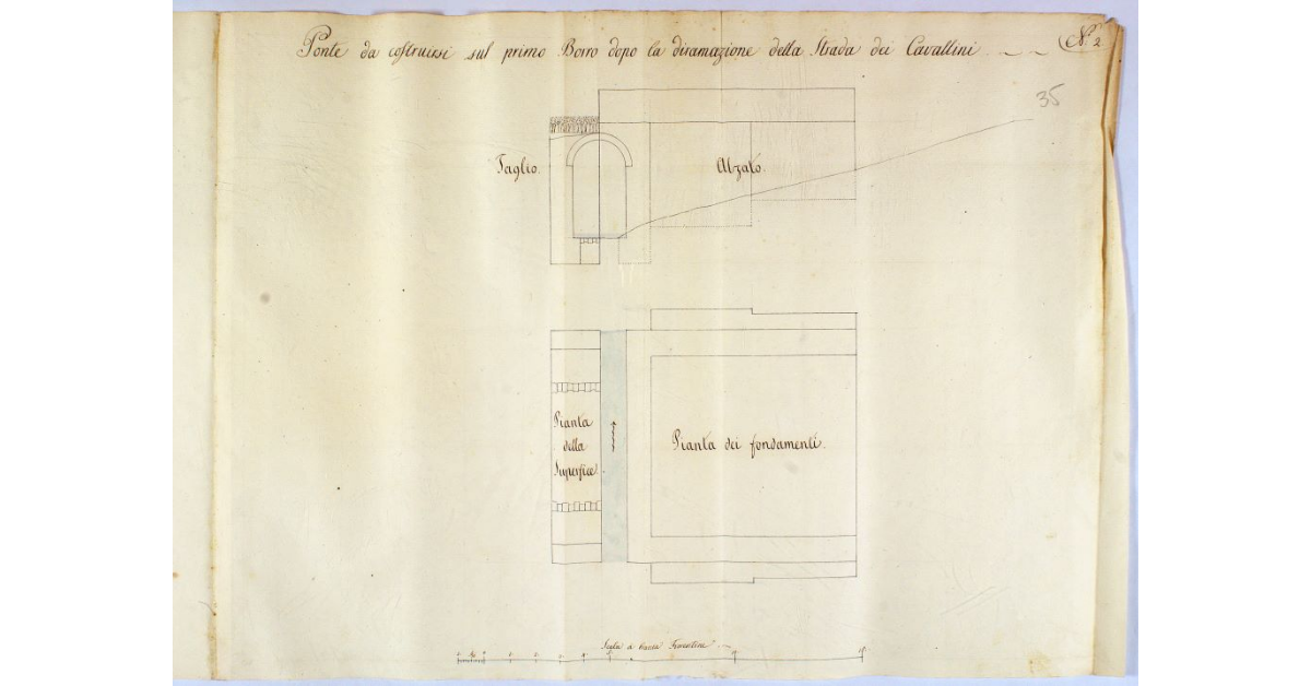 Ponte da costruirsi sul primo Borro dopo la diramazione della strada dei Cavallini