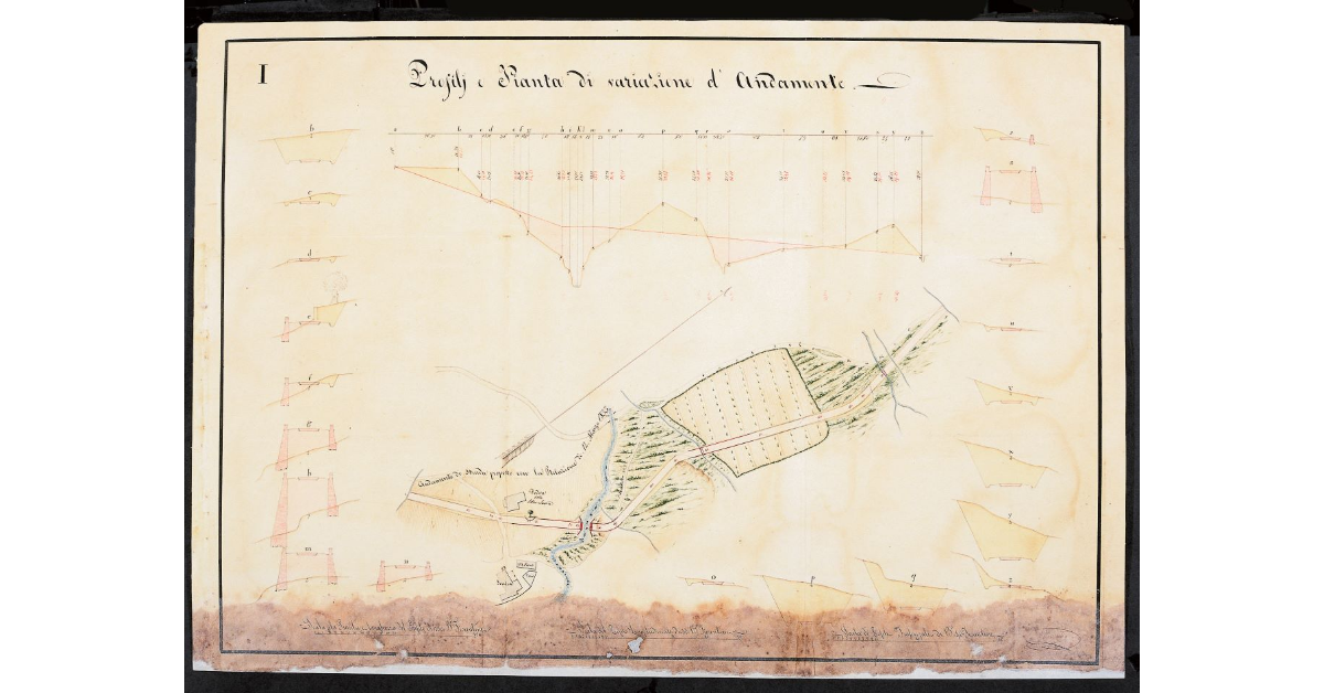 Profili e Pianta di variazione d'Andamento