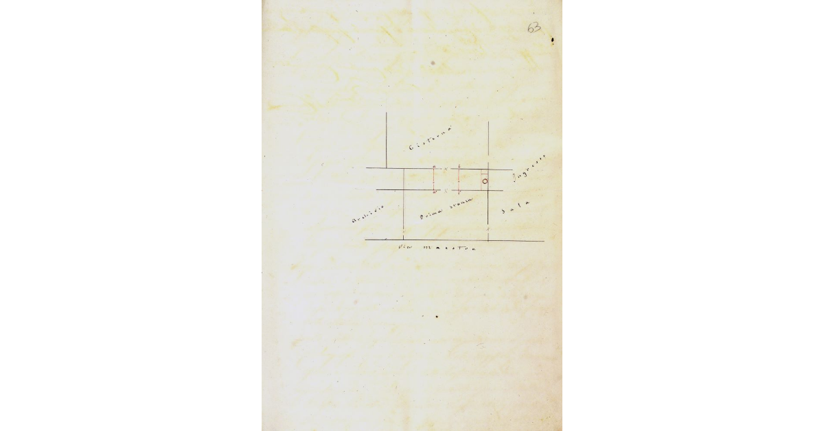 [Pianta indicativa di alcune stanze del Palazzo Pretorio di Orbetello]