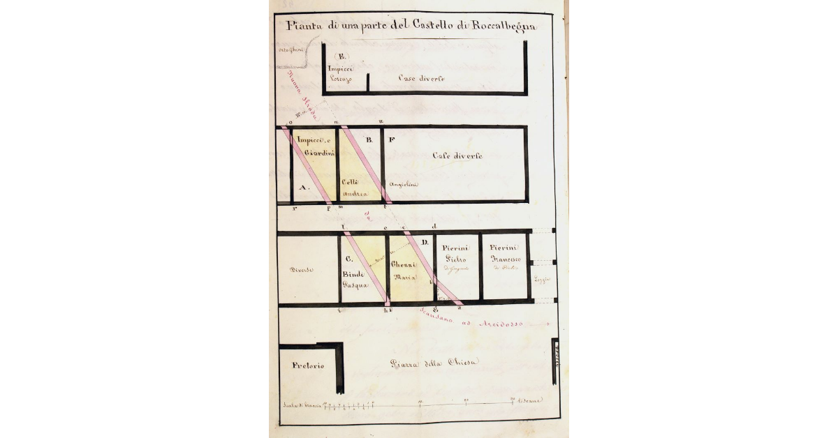 Pianta di una parte del Castello di Roccalbegna