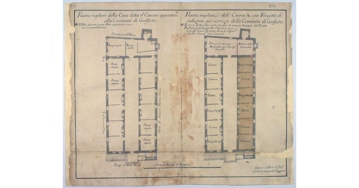 [Progetto per la riduzione della casa detta il Casone per servizio della Comunità di Grosseto]