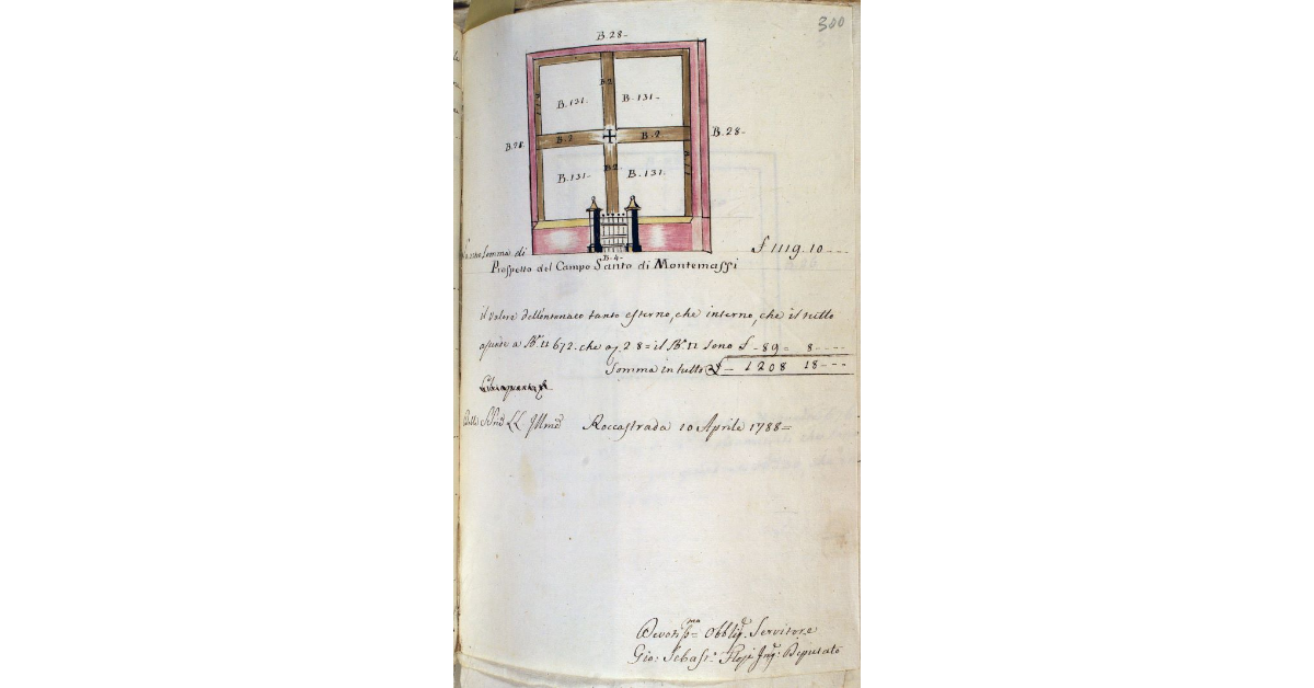 Prospetto del Campo Santo di Montemassi