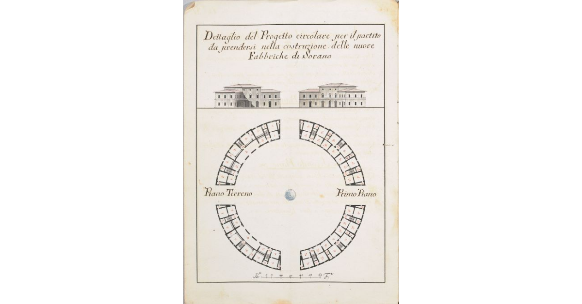 Dettaglio del Progetto circolare per il partito da prendersi nella costruzione delle nuove Fabbriche di Sorano