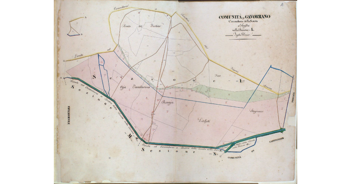 Comunità di Gavorrano. Circondario della Sovata a Sinistra nella Sezione L. Foglio Unico