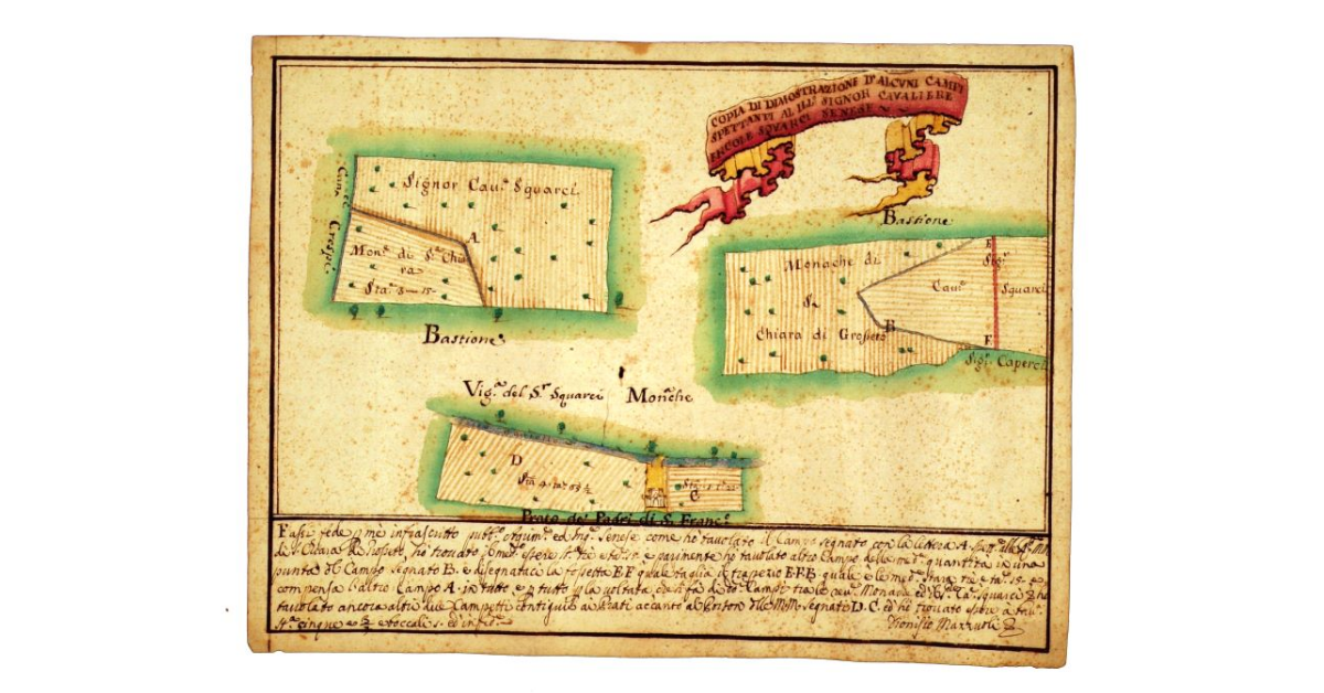 Copia di dimostrazione d'alcuni campi spettanti al illustre signor cavaliere Ercole Squarci senese