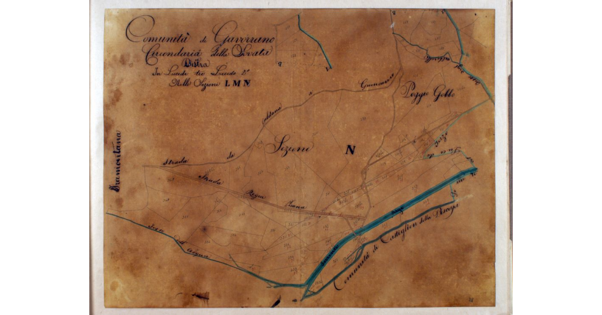 Comunità di Gavorrano. Circondario della Sovata a Destra. In lucidi tre. Lucido 2°. Nelle Sezioni L M N